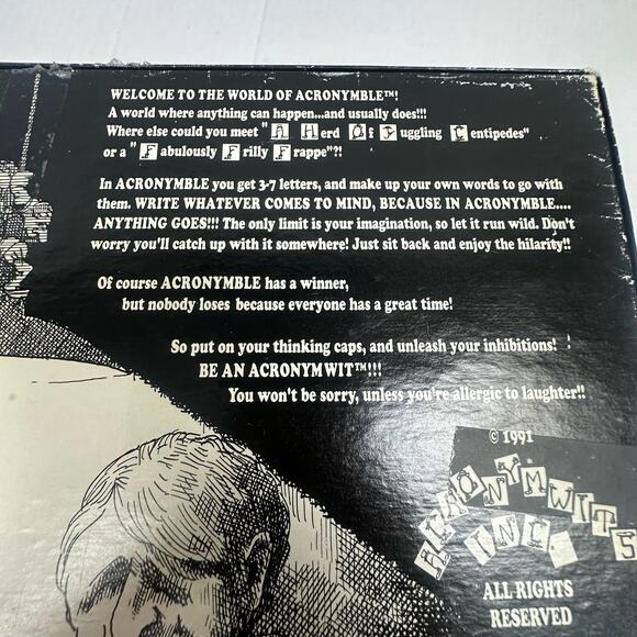 Acronymble Vintage Boardgame Board Game 1991 Acronymwits Inc - Picture 4 of 11